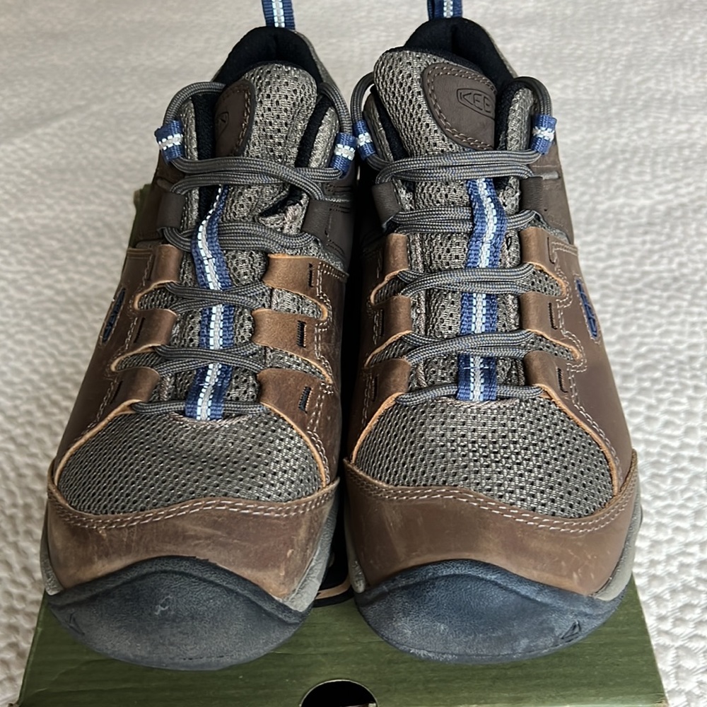 Keen Steens Vent Low Hiking Shoe Brown Leather Womens 8 - Picture 2 of 9